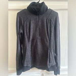 lululemon athletica Charcoal Heather Mock Neck Pullover